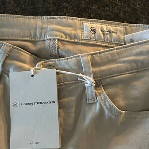 AG luscious stretch sateen pants, gray size 25